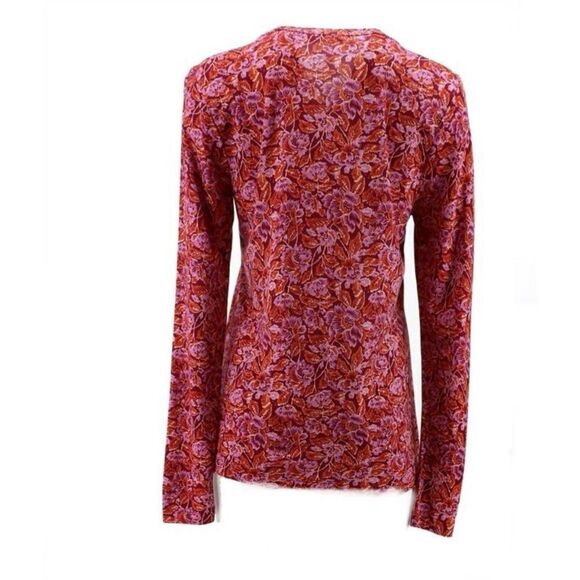 Isaac Mizrahi Live! Printed Button Front Swing Ponte Knit Top - Picture 3 of 5